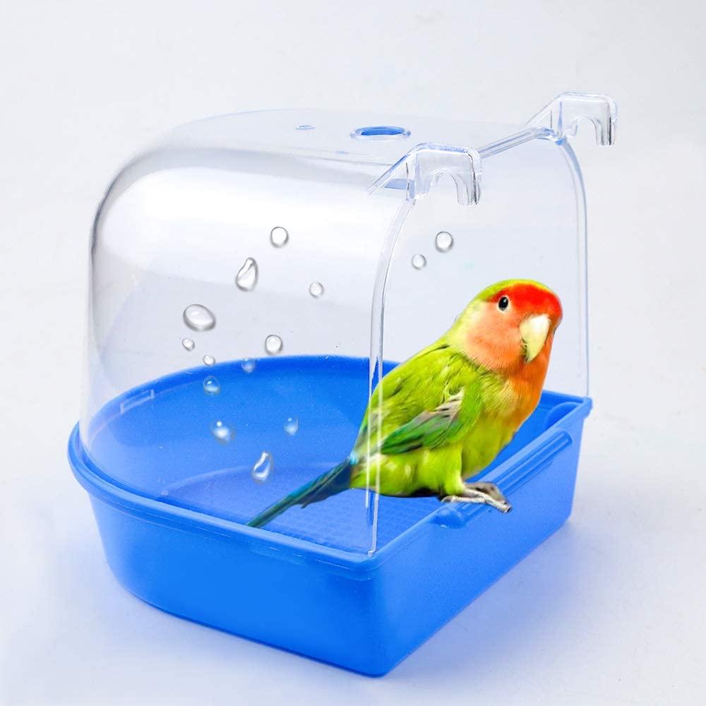 Fansunta Bird Bath Box for Small Birds Ideal for Parakeets, Canaries