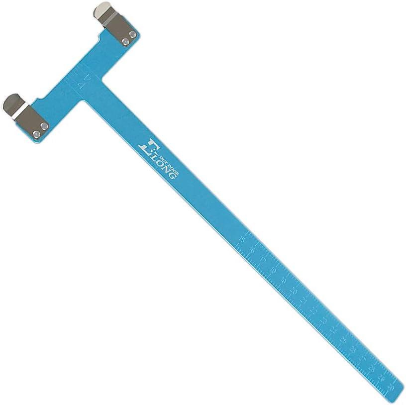 SHENG-RUI Archery Bow String Nocking Points Steel Pliers T Ruler Set Brass  Buckle Clip Knocks Measuring Tool Blue T Ruler+pliers+Nock Set