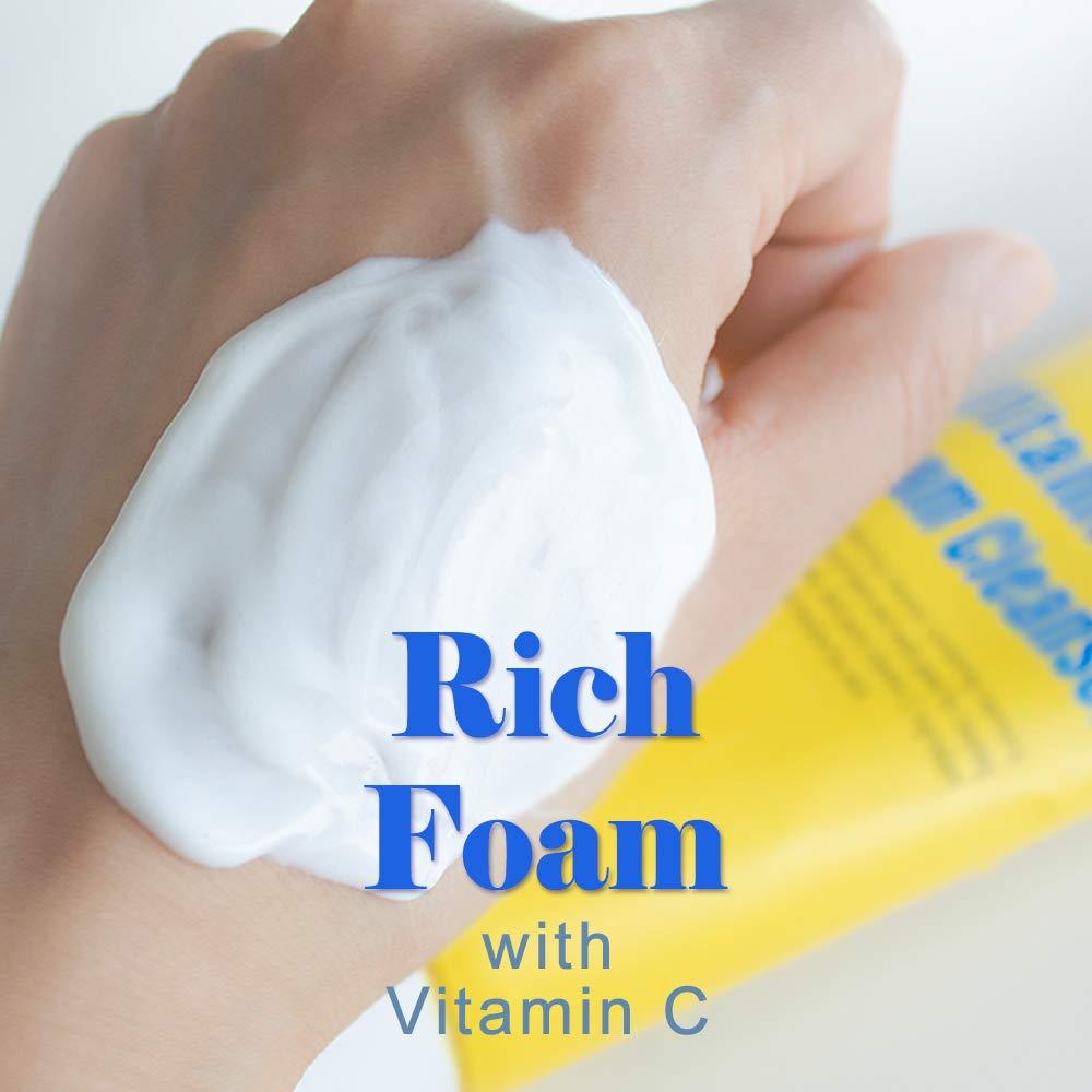 GETi Vitamin C Foam Cleanser Korean Foaming Facial Cleanser for Dry