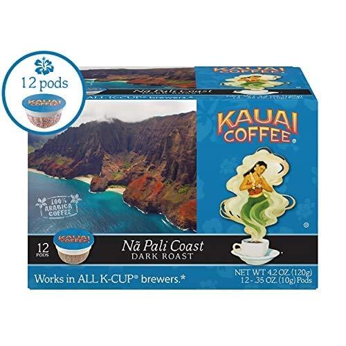 Kauai Coffee SingleServe Pods, Na Pali Coast Dark Roast 100 Arabica