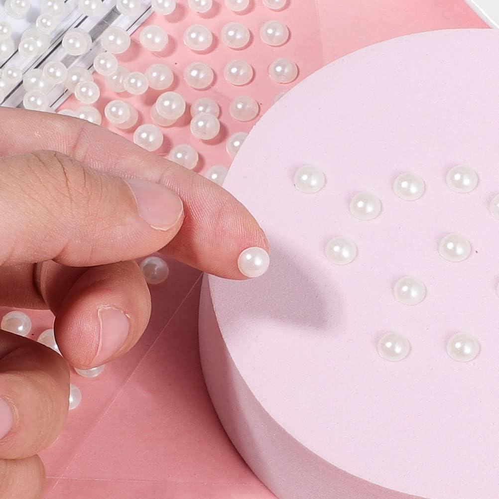 2888 Pcs Flat Back Pearls for Crafts Self Adhesive Pearls for  Makeup 5 Size Pearls Nail Hair Face Pearls for Jewelry Making, DIY Craft  Home Decor, 3mm 4mm 5mm 6mm 8mm