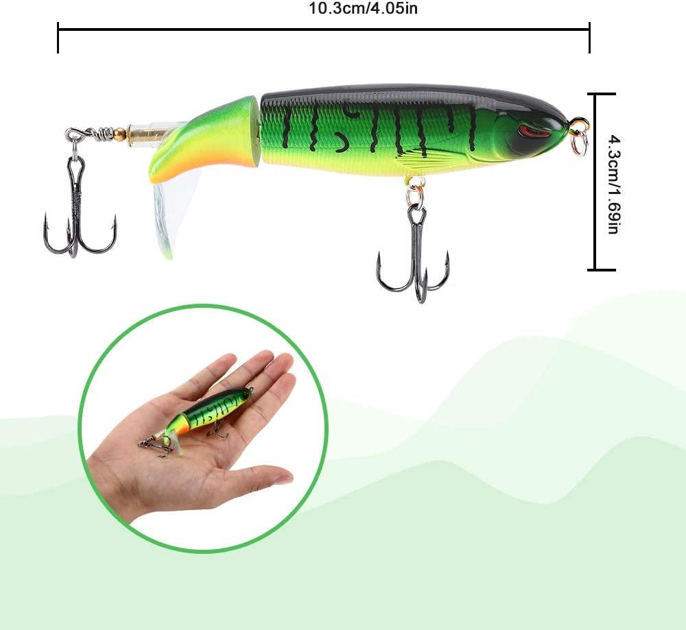 6PCS Fishing Lures for Bass, Bass Whopper Lures Kit, Plopping Bass