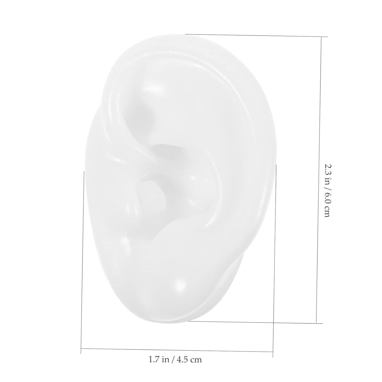 ASMR Ear Piercing Kit 1 Pair Silicone Ear Mold Display with Auditory