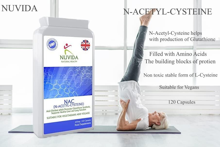 NAC Supplement N-Acetyl Cysteine 600mg- High Absorption NAC 600 Mg Capsules Glutathione Precursor For Liver Cleanse Detox Kidney Support Lung Health Immunity And Brain Supplement - 90 Count
