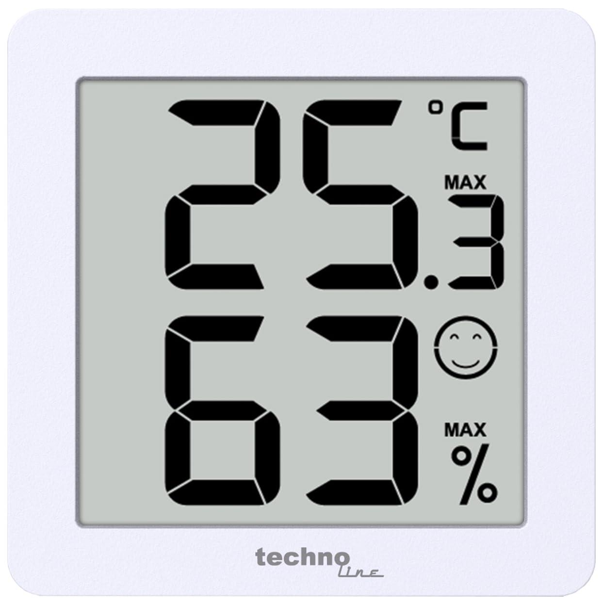 Technoline 3er Set WS9425 - Mini Thermometer & Hygrometer Mit Magnet, Super Klein & Genau