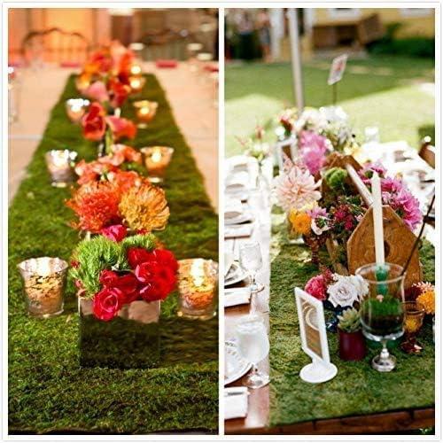 Farmoo Moss Table Runner, Preserved Moss Mat for Crafts Wedding Party Decor  (12 x 71 Moss Roll)