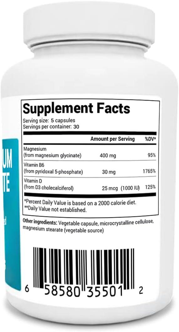 Dr. Berg's Magnesium Glycinate 400mg Capsules for Stress Relief & Sleep  Support - 150 Veg Capsules | Buy Now with Express International Delivery |  GoSupps.com