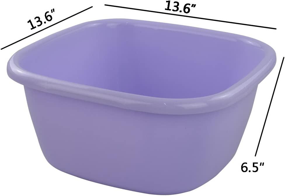 Jekiyo 16 Qt Purple Wash Basin, Large Plastic Tubs, 2Pack