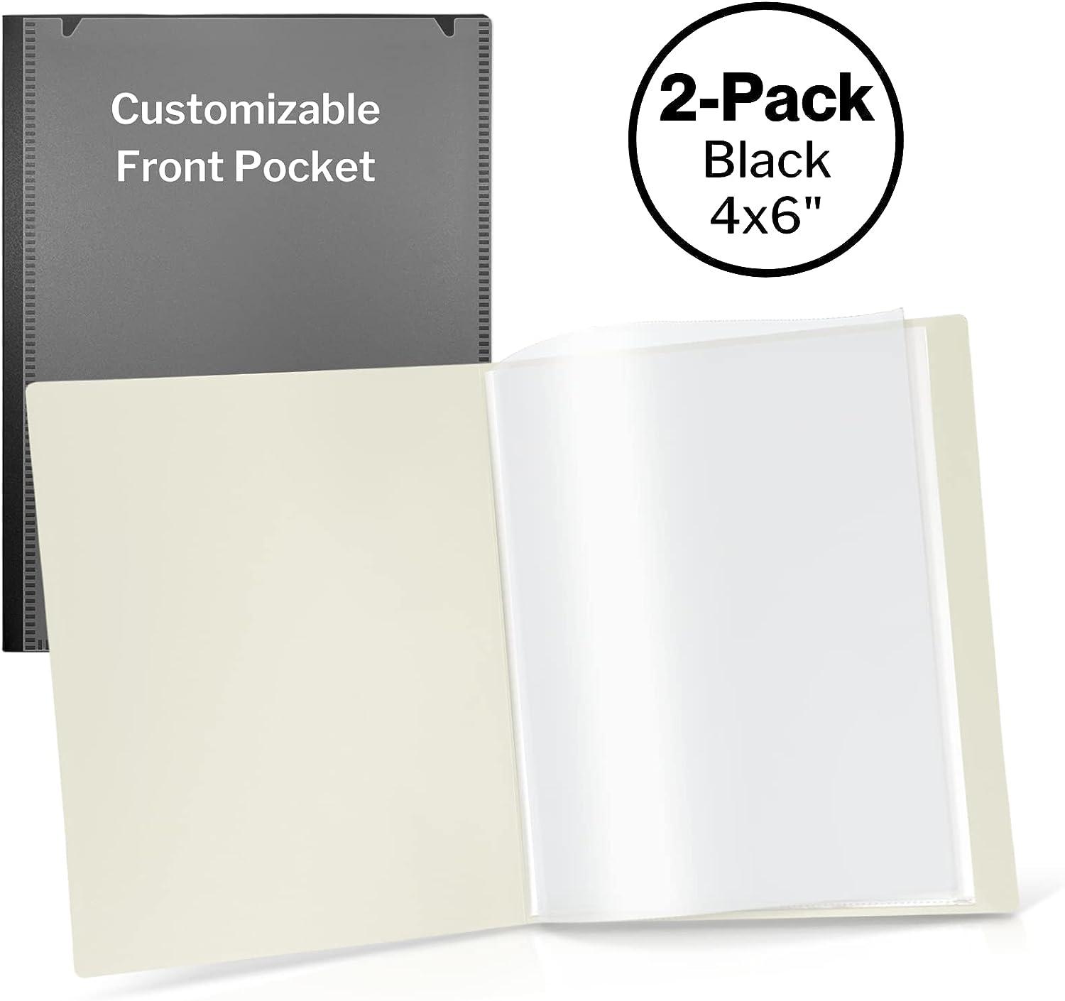 BAZIC Presentation Book 10-Pockets Binder w/ Plastic Clear Sleeves, 2-Pack  