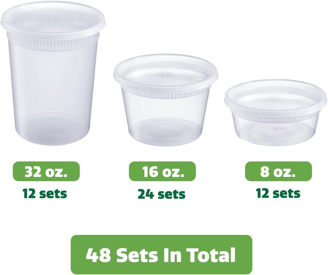 Combo Pack 8oz Plastic Deli Food Storage Containers with Airtight Lids - Slime  Containers - China Deli Containers and Deli Food Storage Containers price
