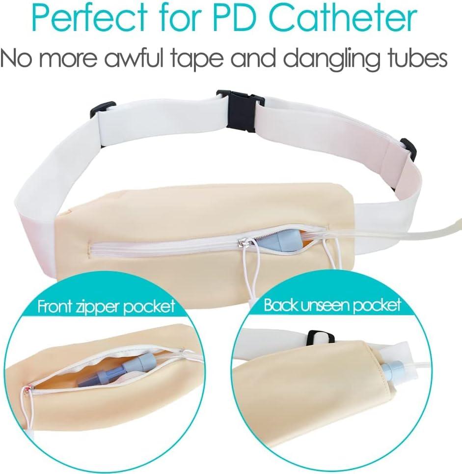 Peritoneal Dialysis Belt PD Catheter Transfer Set Holder Large Pocket G
