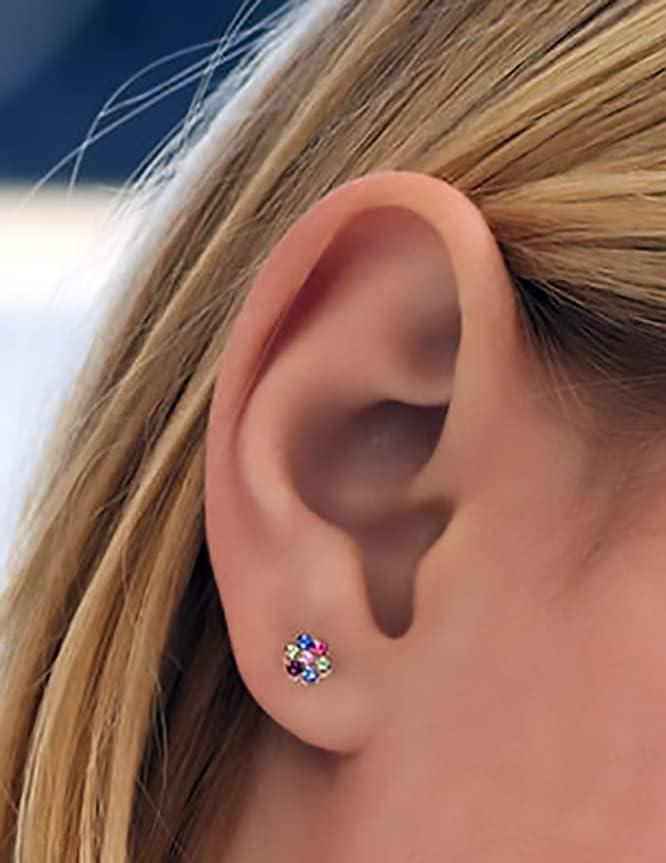 Blomdahl Medical Plastic Earrings with Crystal - Hypoallergenic for  Sensitive Ears