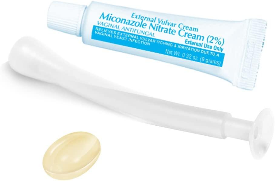Amazon Basic Care Miconazole 1 1Day Treatment Combo Pack for Vaginal