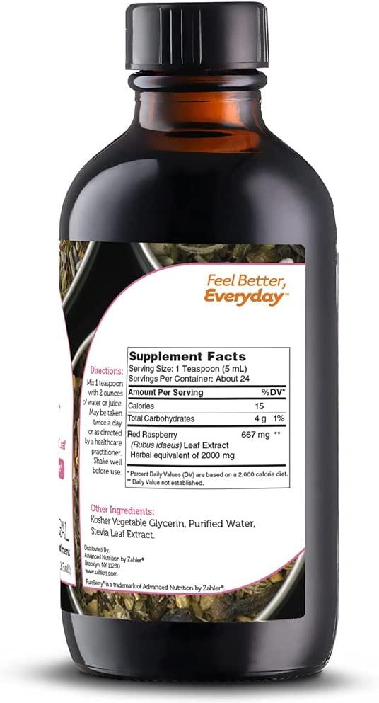 Zahler PureBerry Red Raspberry Leaf Supplement - Uterine Health Support ...