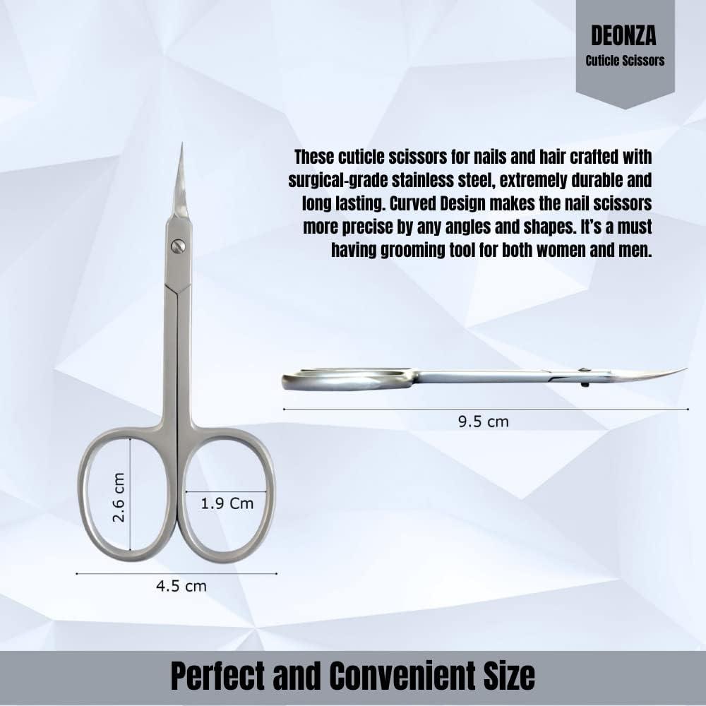 Professional Russian Manicure Scissors Curved Tip Stainless Steel
