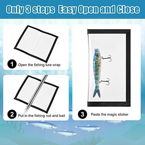 Hungdao 20 Pcs Fishing Lure Wraps Clear PVC Lure Covers Easily See Fishing  Hook Covers Wrap Fishing Bait Durable Fishing Bait Storage for Keeping  Fishing Safe Medium, Large
