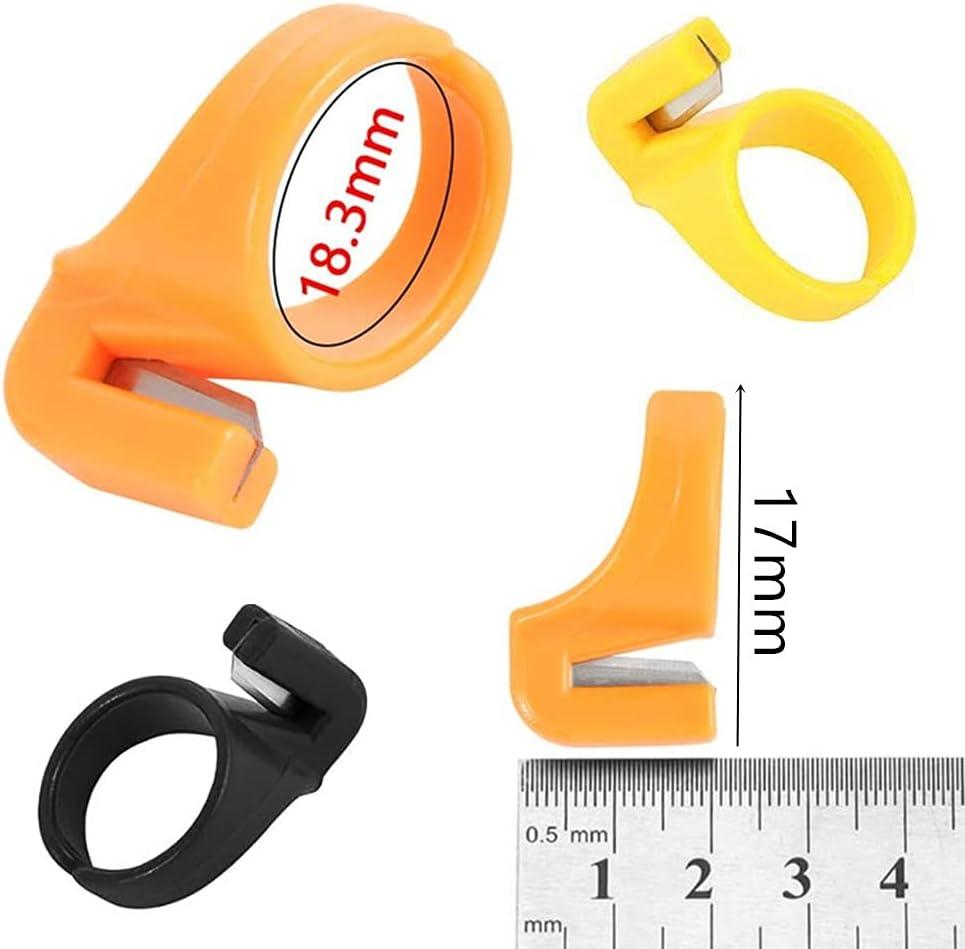 Sewing Thread Cutter Ring Finger Cutting Tool 12 Pieces Plastic