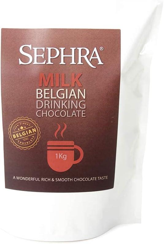 Sephra Belgian Hot Drinking Chocolate Big 1kg Bag Finely Ground Couverture Chocolate Flakes