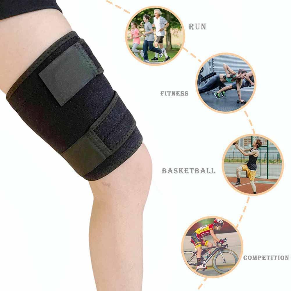 Thigh Compression Sleeves Thigh Support Brace Hamstring Wrap Adjustable  Thigh Wrap Compression Sleeves for Legs Men and Women Thigh Brace for  Tendonitis Pulled Muscle Injury Rehab and Recovery