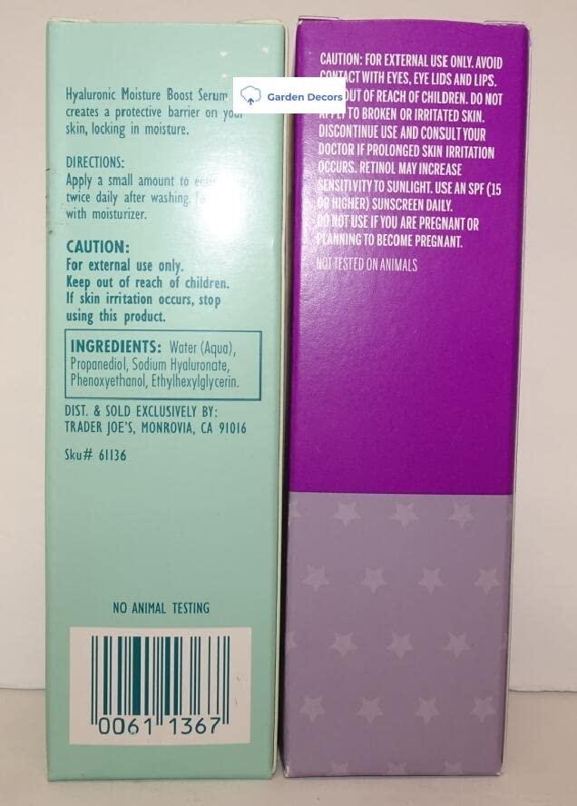 Trader Joe s Nourish Hyaluronic Moisture Boost Serum & Retinol Night