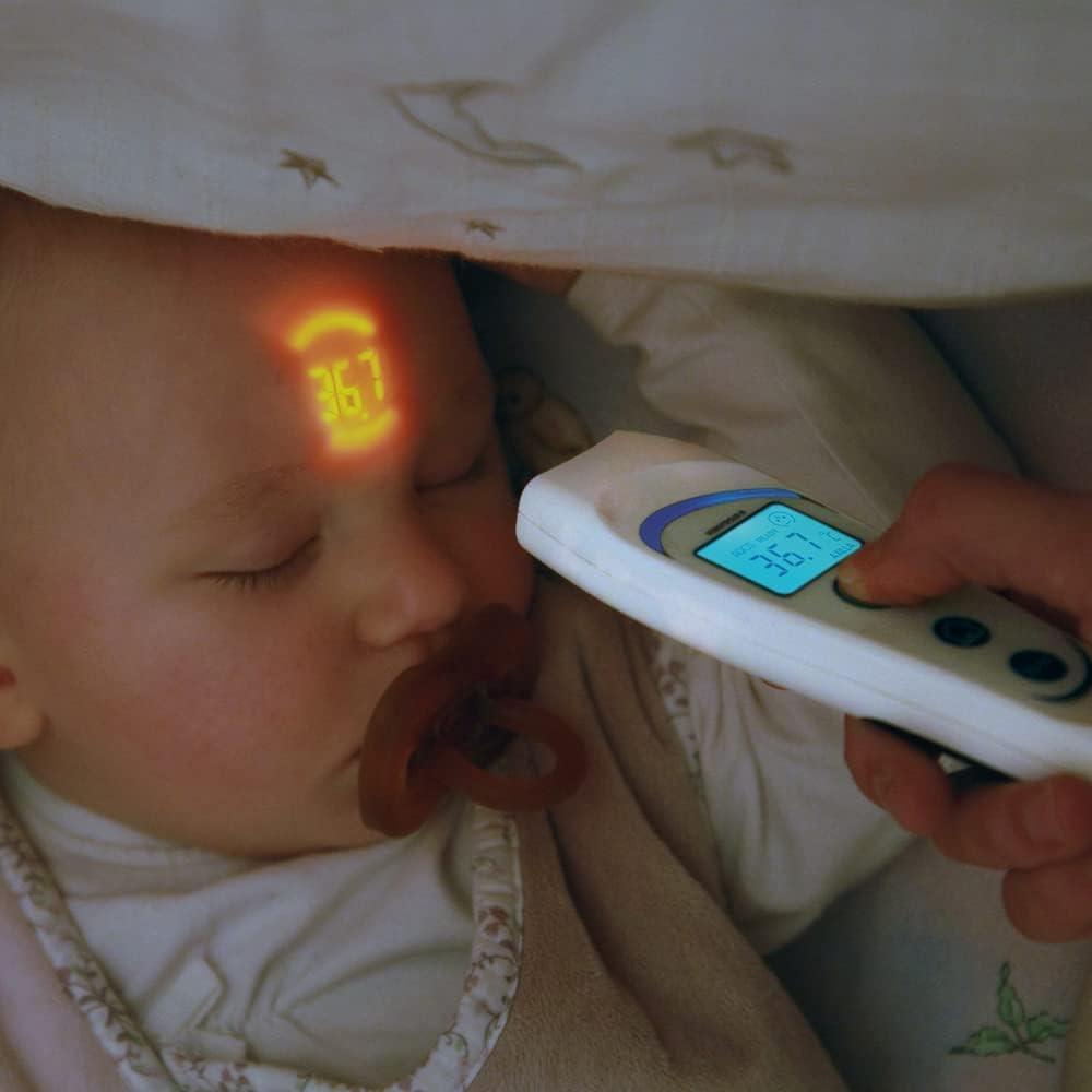 TECNIMED VisioFocus 06400 Thermomètre Infrarouge à Projection - Mesure Frontale Précise Pour Bébé Enfant Adulte - Made In Italy