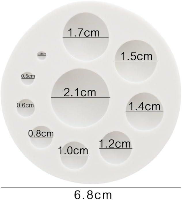 2 Cm Circle Silicone Mold, Food Safe Silicone Rubber for Resin Polymer Clay  Chocolate Soap Candy, Oven Safe Mould, Jewelry Making 0.8 Inches 