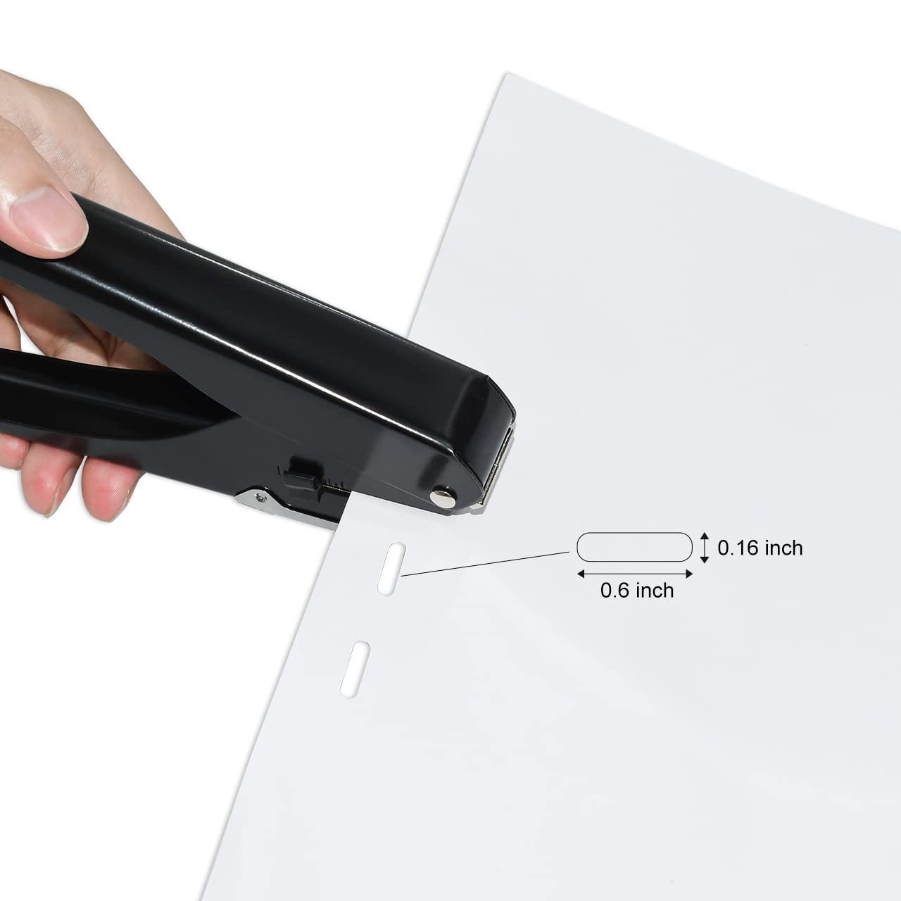 Heavy-Duty Elliptical Punch - Badge Hole Punch for ID Cards, PVC Slots, and  Paper