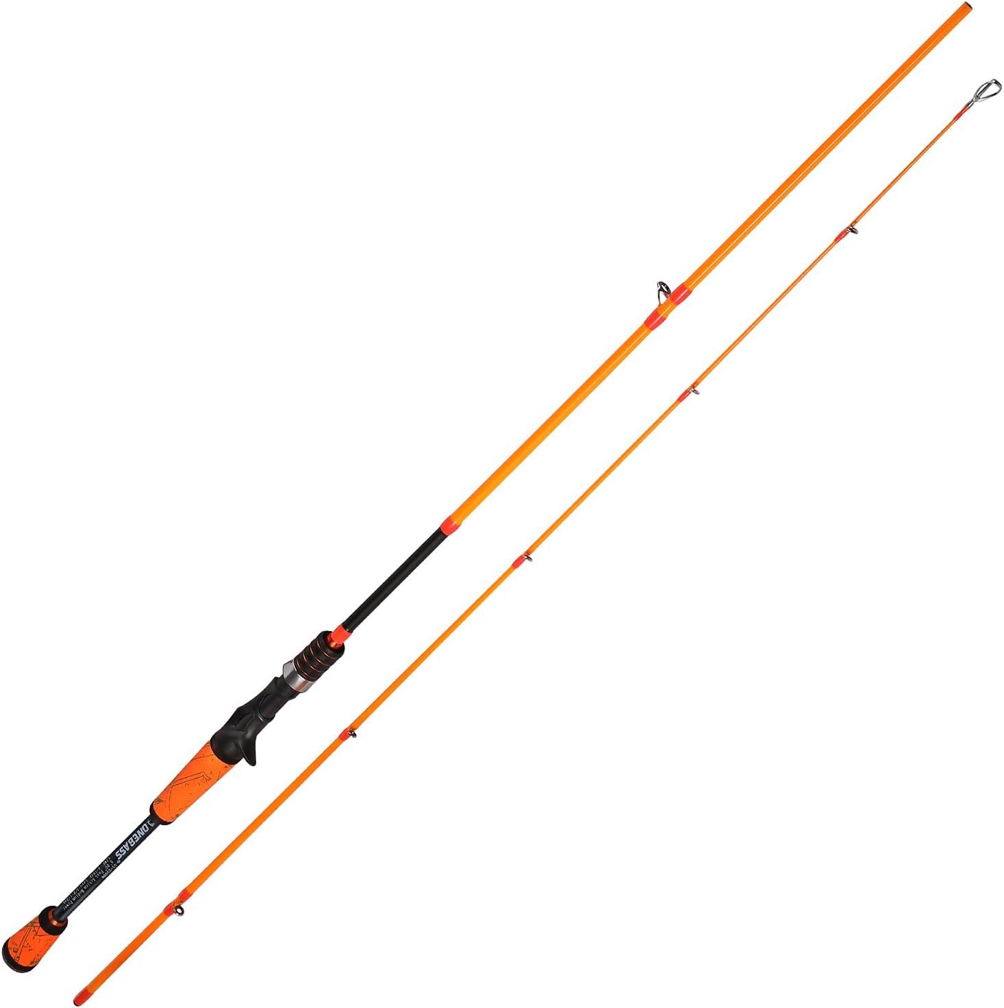 One Bass Spirit Flame Fishing Rod Reel Combo, Spinning & Baitcasting Fishing