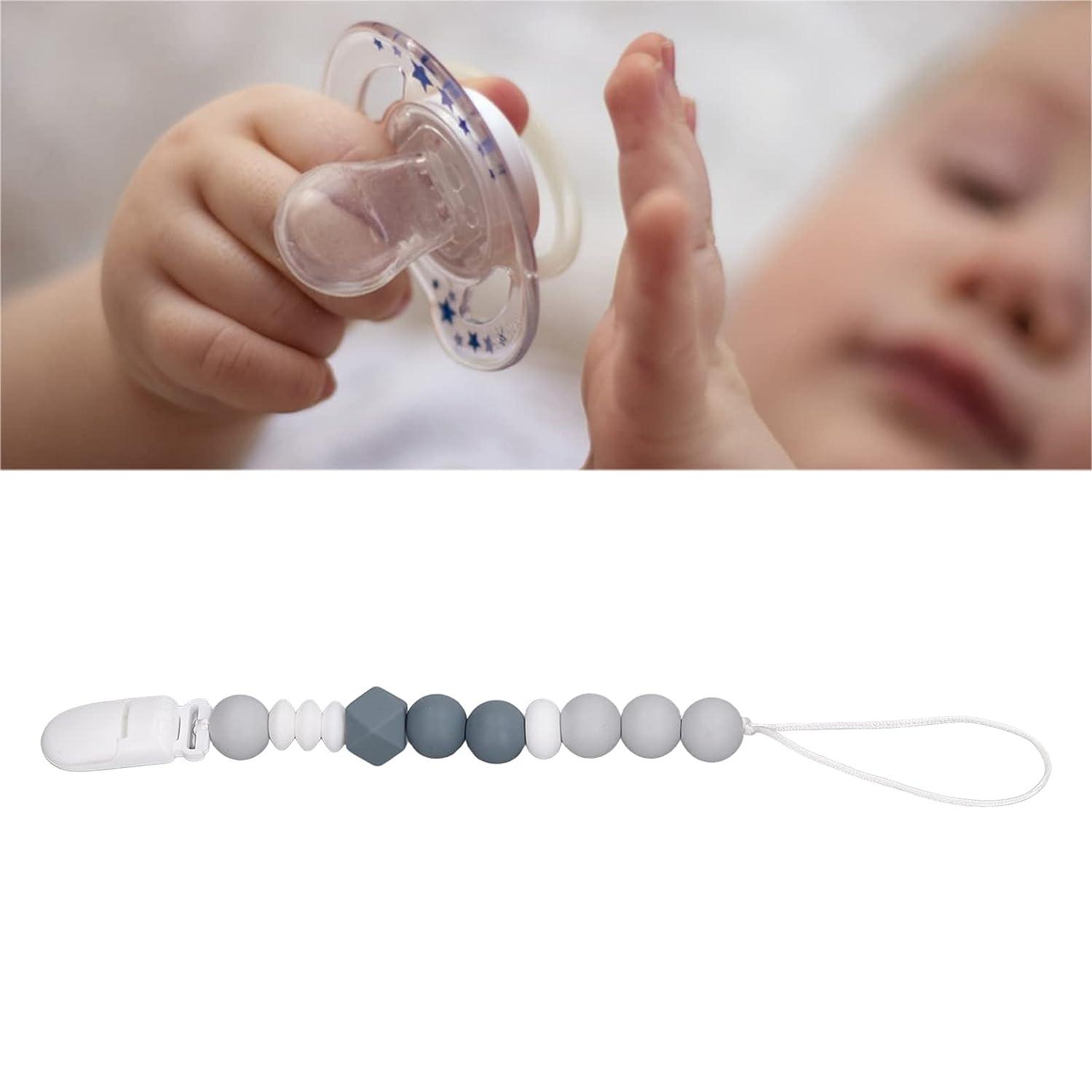 BASICSLIFE Silicone Pacifier Clip,3 Pack BPA Free Silicone Pacifiers Leashes For Teether Toy Or