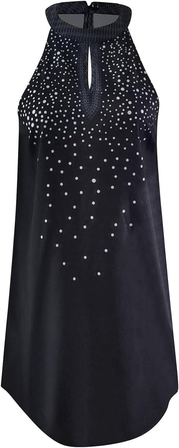 Esdra Women's Summer Floral Halter Neck Mini Dress - Black | Sleeveless  A-line Beach Vacation Sundress | Buy Now with Express International  Delivery | GoSupps.com