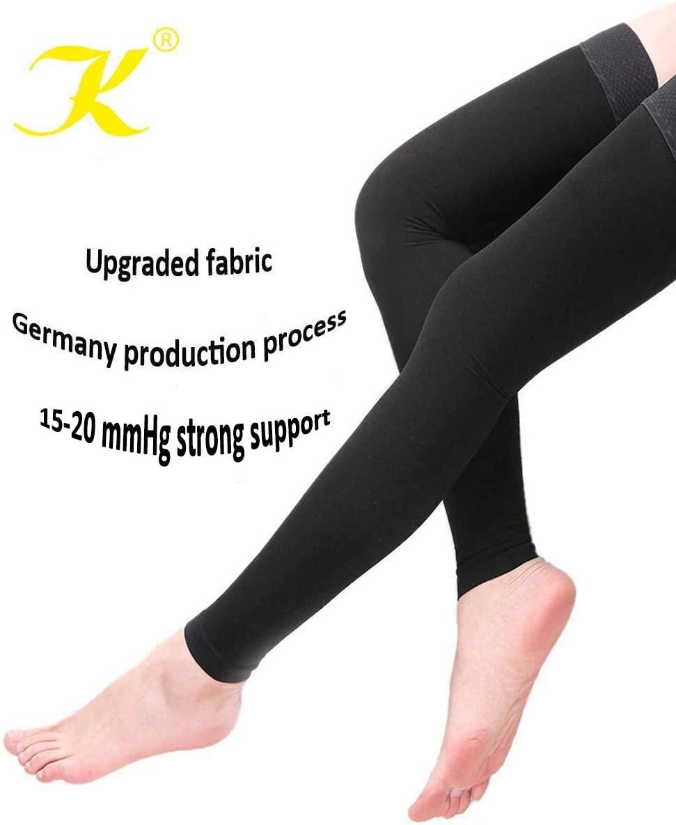 KEKING® Thigh High Compression Stockings Footless, Unisex, 15