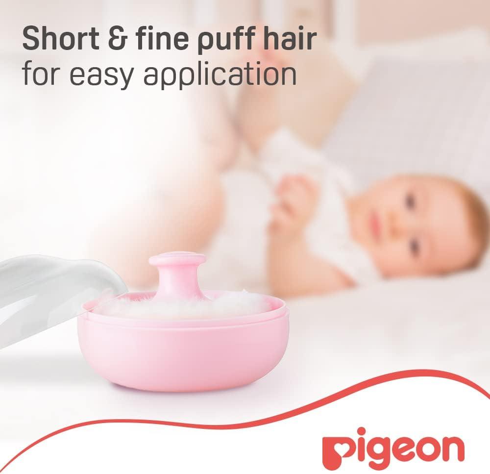 Pigeon Baby Powder Case with Puff (Pink)