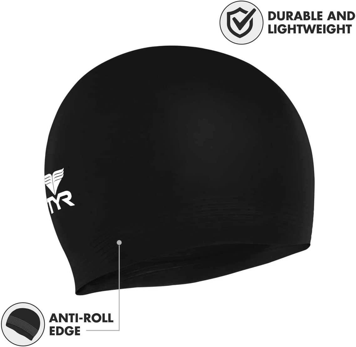 TYR Latex Swim Cap Black Durable and Comfortable Shop Now