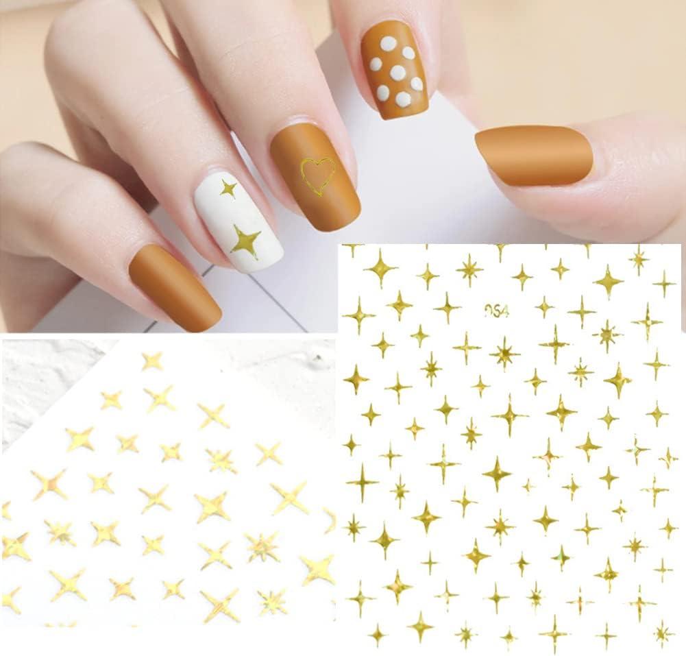 Stars Nail Decals for White Tips