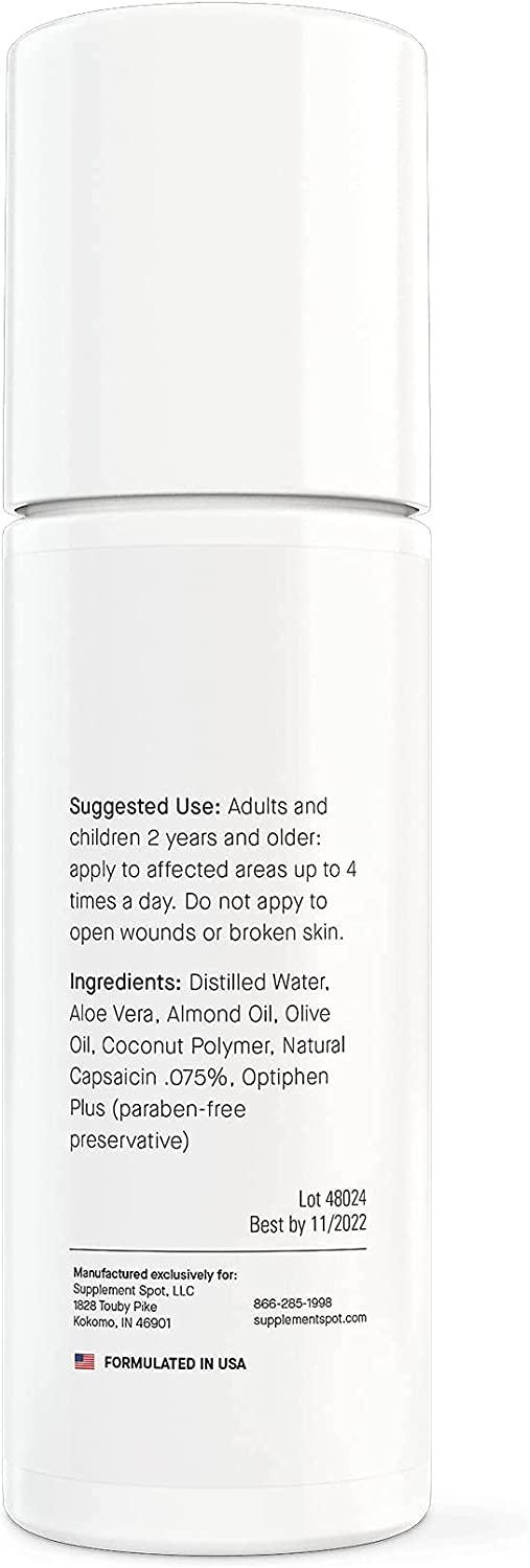 Supplement Spot No Pain Capsaicin Lotion Arthritis Pain Relief Cream