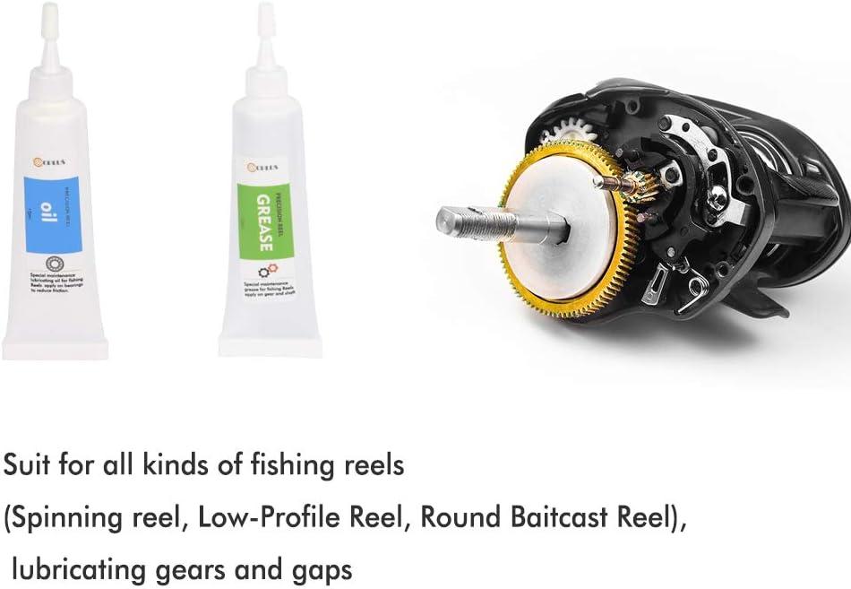 Fishing Reel Maintenance Kit-10 in 1, Including 100ML Cleaner