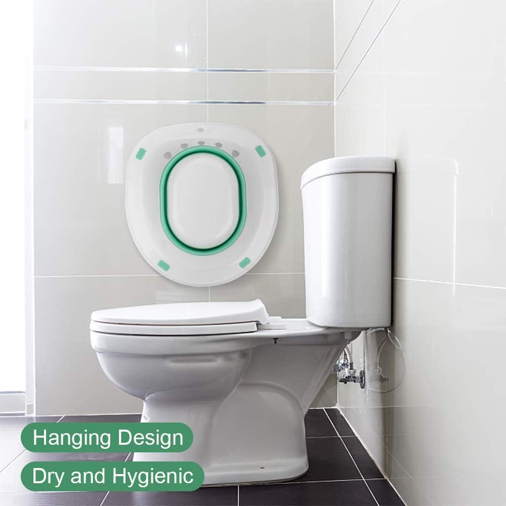 Zafina Sitz Bath for Toilet Seat, Foldable Postpartum Care Basin, Sitz