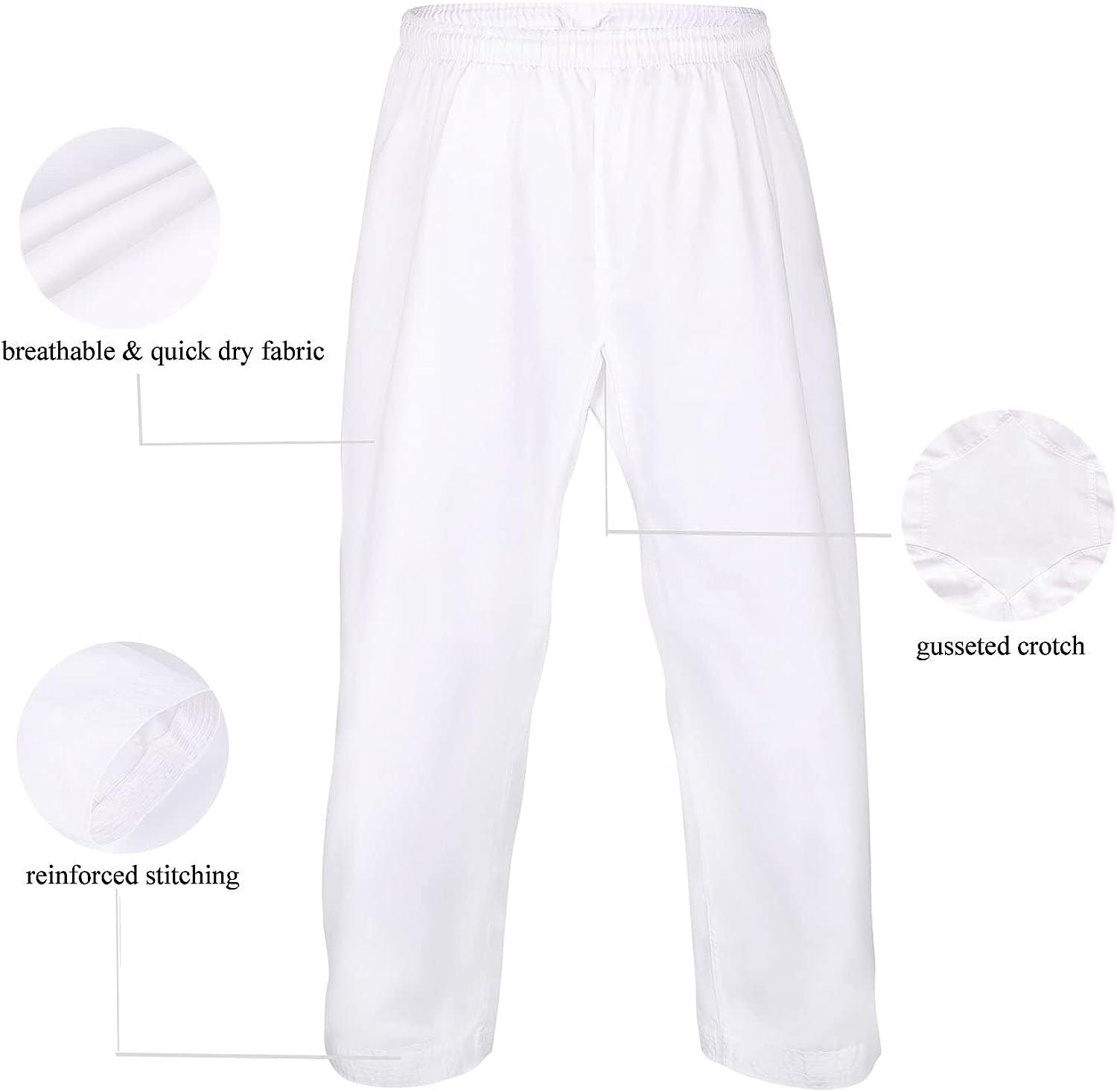 FitsT4 Karate Pants 8oz Middleweight - Elastic Waist Martial