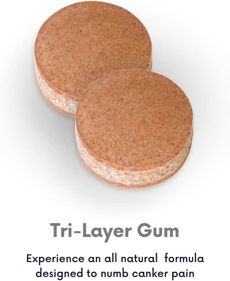 ZINBI Oral Irritation Chewing Gum (12 Count) Rapid Healing Natural