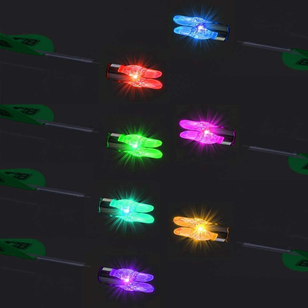 DEEPOWER LED Lighted Nocks Universal Fit Arrow Nocks .166 with Bushings