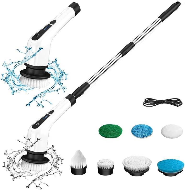 2023 Electric Spin Brush - TikTok Made Me Buy It - Tub Scrubber -  Effortless Cleaning - 7 Replaceable Brushes Included - Adjustable Extension  Handle - Modern/Sleek Design