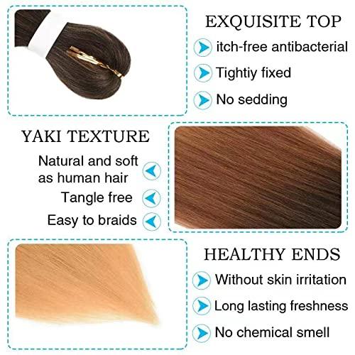 20 Inch Pre Stretched Ombre Braiding Hair Pack of 10 Itch Free Soft