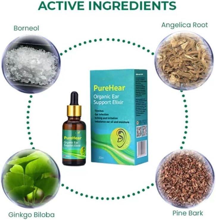 Hsadav Oveallgo PureHear Organic Ear Support Elixir Natural Products
