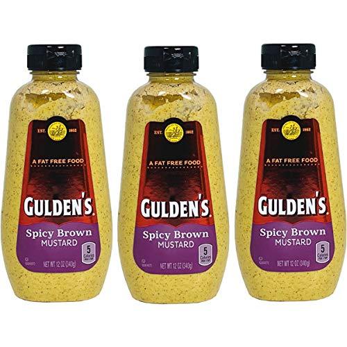 Guldens Spicy Brown Mustard 12oz Bottle Pack of 3 36 Ounces Total