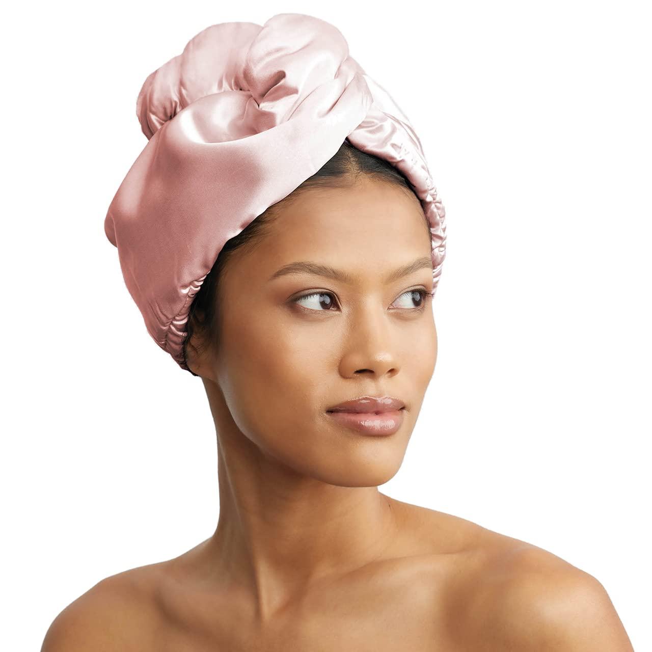 Kitsch Satin & Microfiber Hair Towel Wrap for Women, Absorbent Hair Wrap  Towel for Wet Hair, Quick Dry Hair Towel for Long Hair, Microfiber Towel, Hair  Turban Towel, Hair Accessories for Women (