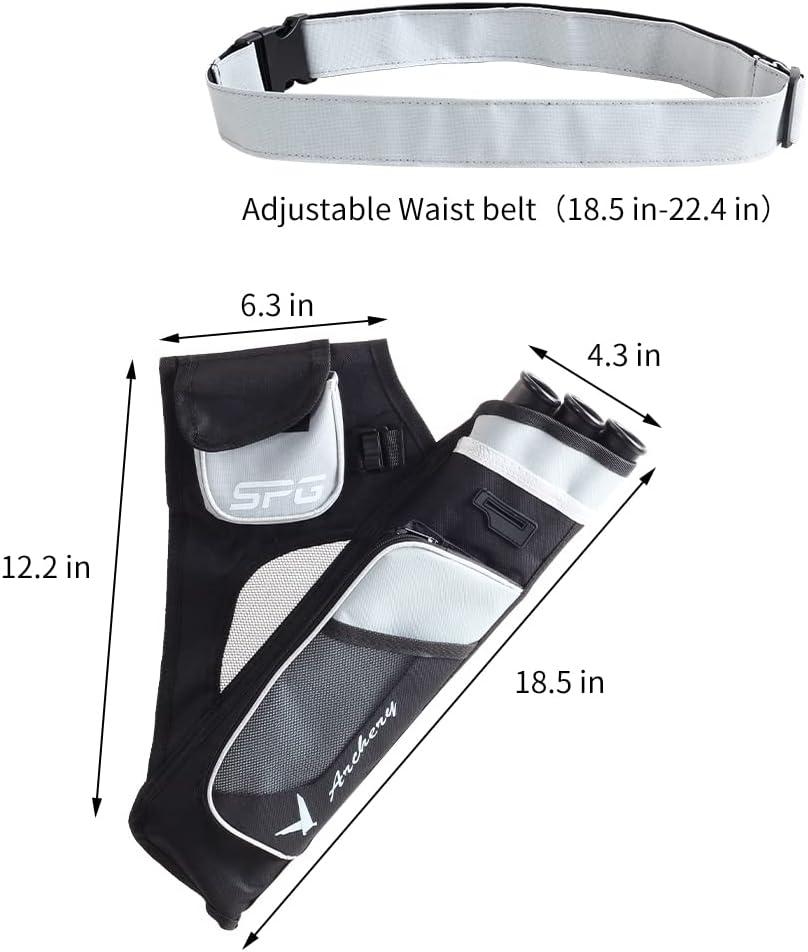SOPOGER Archery Hip Quiver for Arrows 3 or 4 Tube Bow Belt Quiver