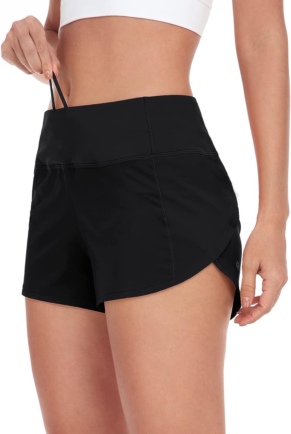  HeyNuts My Pace Running Shorts for Women, Mid Waisted