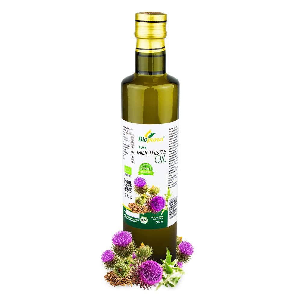 Biopurus Organic Cold Pressed Milk Thistle Seed Oil 500ml Certified