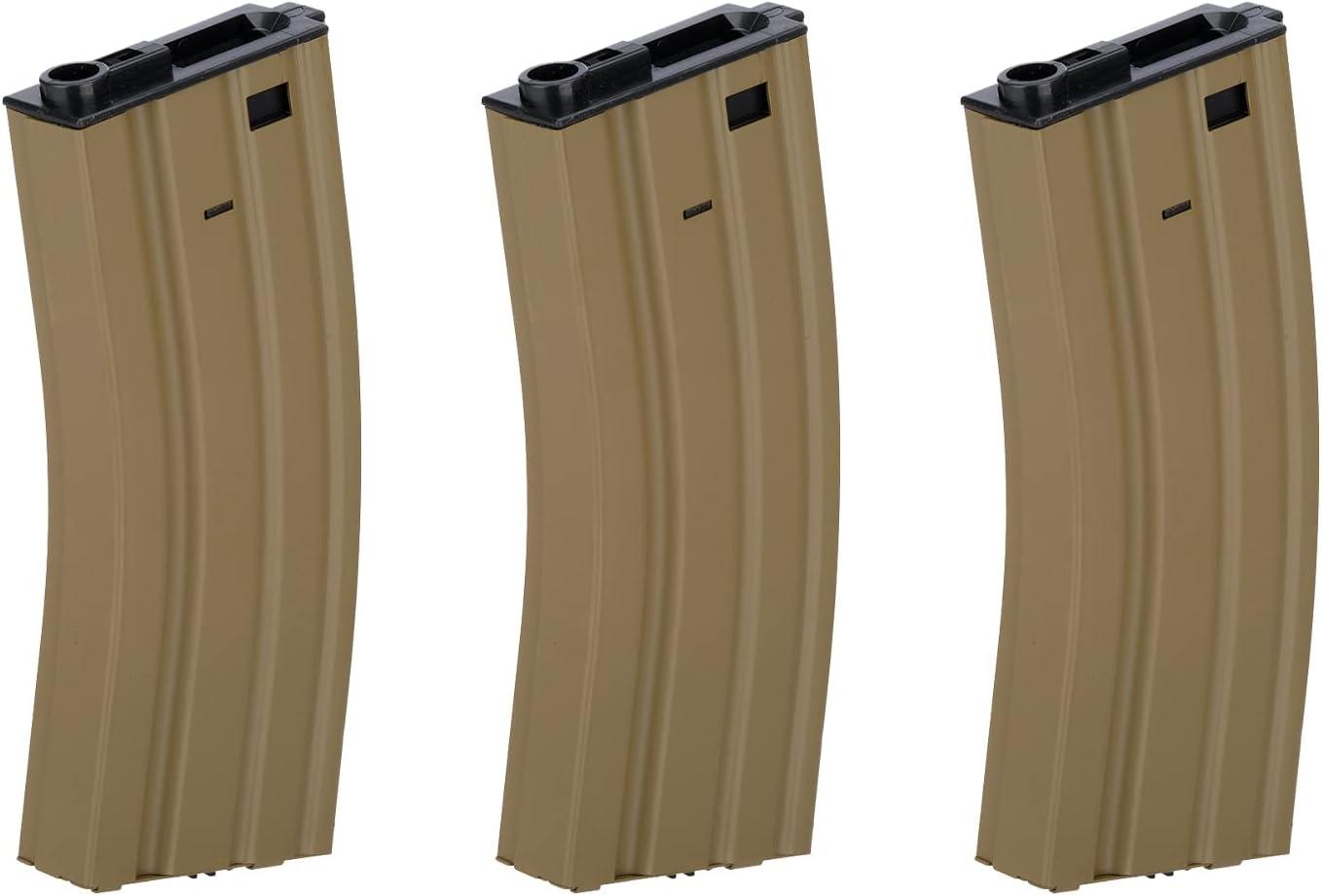 Lancer Tactical Full Metal M4/M16 300 Round High Cap Airsoft Magazine Tan