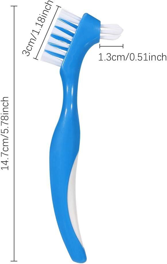 Denture Cleaning Brush 12 Pack - Hard Bristles, Double Sided - Portable ...